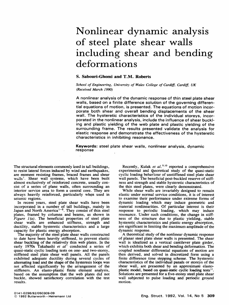 Earthquake Engineering And Structural Dynamic