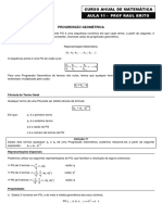 Aula 11 - Progressão Geométrica