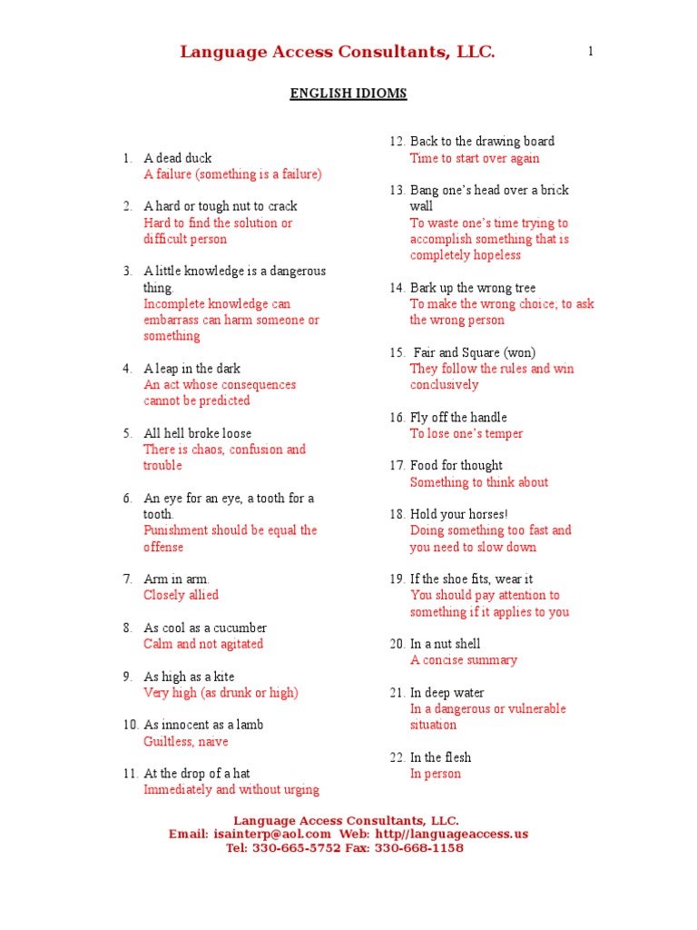 Essential English Idioms Explained | PDF | Language Arts & Discipline