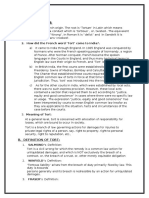 Tort - Topic 1 Introduction Definition Na