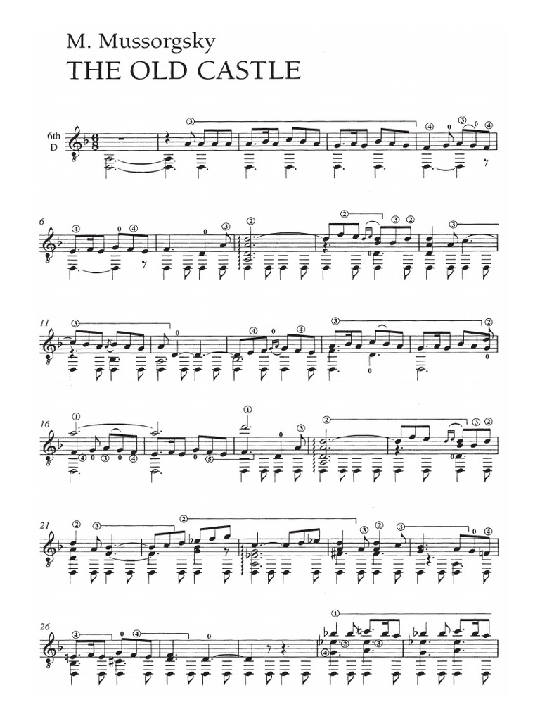The Old Castle. - (El Viejo Castillo) . - Modest-Mussorgsky PDF | PDF