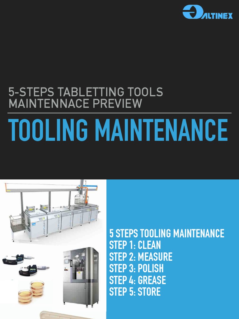 5-Steps Tabletting Tools Maintennace Preview: Tooling Maintenance | PDF ...