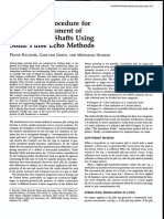 Formalized Procedure For Quality Assessment of Cast-In-Place Shafts Using Sonic Pulse Echo Methods