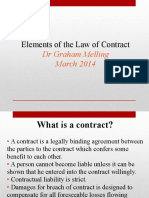 Elements of The Law of Contract: DR Graham Melling March 2014