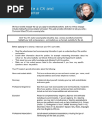 Applicant resource - How to Write a CV and Covering Letter May 2013.pdf