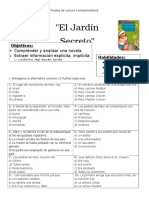 Prueba de Lectura Complementaria - El Jardín Secreto