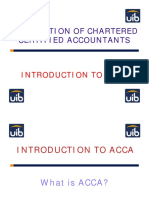 Association of Chartered Certified Accountants: Introduction To Acca