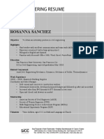 Civil Engineering Resume: Rosanna Sanchez