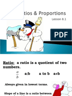 Geometry 8.1 Ratios and Proportions