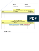 ETL Test Plan