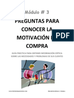 Preguntar Modulo 3 Preguntas para Conocer La Motivacion de Compra F