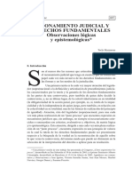 Mazzarese Razonamiento Judicial y Derechos Fundamentales Observaciones Logicas y Epistemologicas