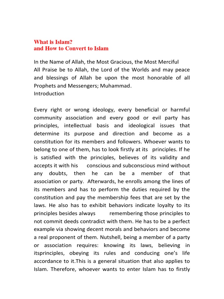 Understanding Islam and Conversion Guide | PDF