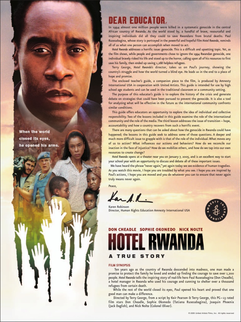 hotel rwanda review essay