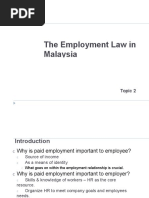 The Employment Law in Malaysia