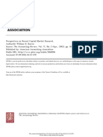 Beaver, W.H., 2002, Perspectives On Recent Capital Market Research, Accounting Review 77 (2), 453-474