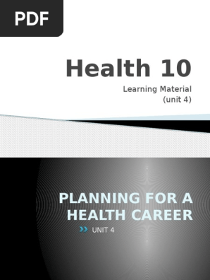 Health Grade10 4th Quarter Pdf Health Professional Health Care