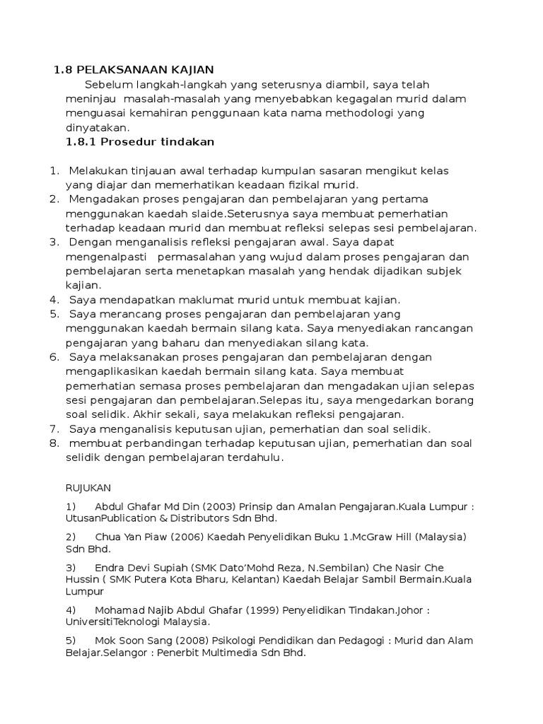 Langkah Tindakan Dan Rujukan Pdf