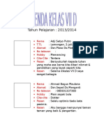 Agenda Kelas Vii D