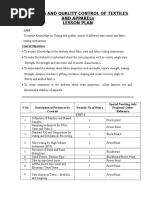 Textile Testing Lesson Plan