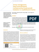 Airway Management Using Transmylohyoid Oroendotracheal (Submental) Intubation in Maxillofacial Trauma - NatlJMaxillofacSurg52138-2466486_065104