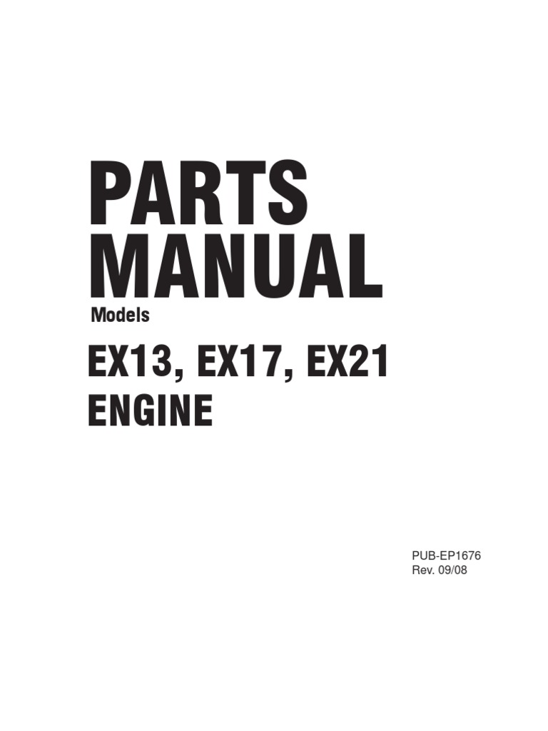 Robin Ex13 Parts Manual | PDF | Carburetor | Throttle