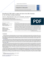 Extending The TAM Model To Explore The Factors