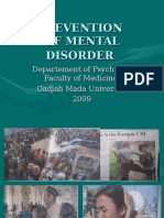 Prevention of Mental Disorder