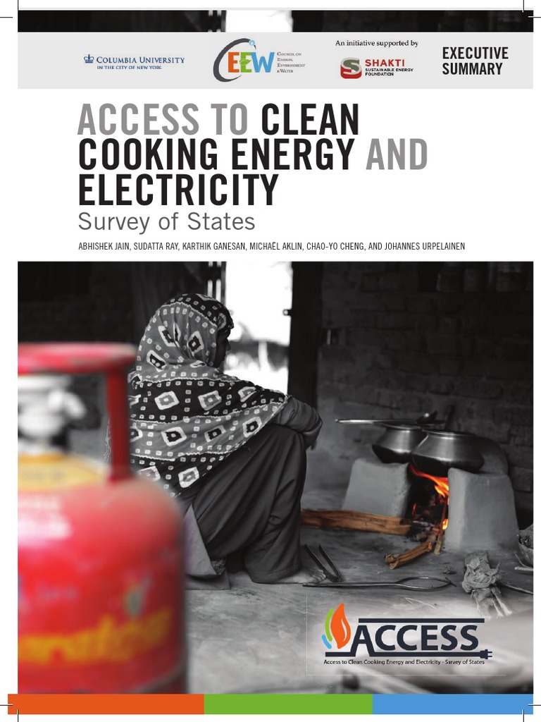 Access Clean Cooking Energy Electricity Survey States PDF Liquefied