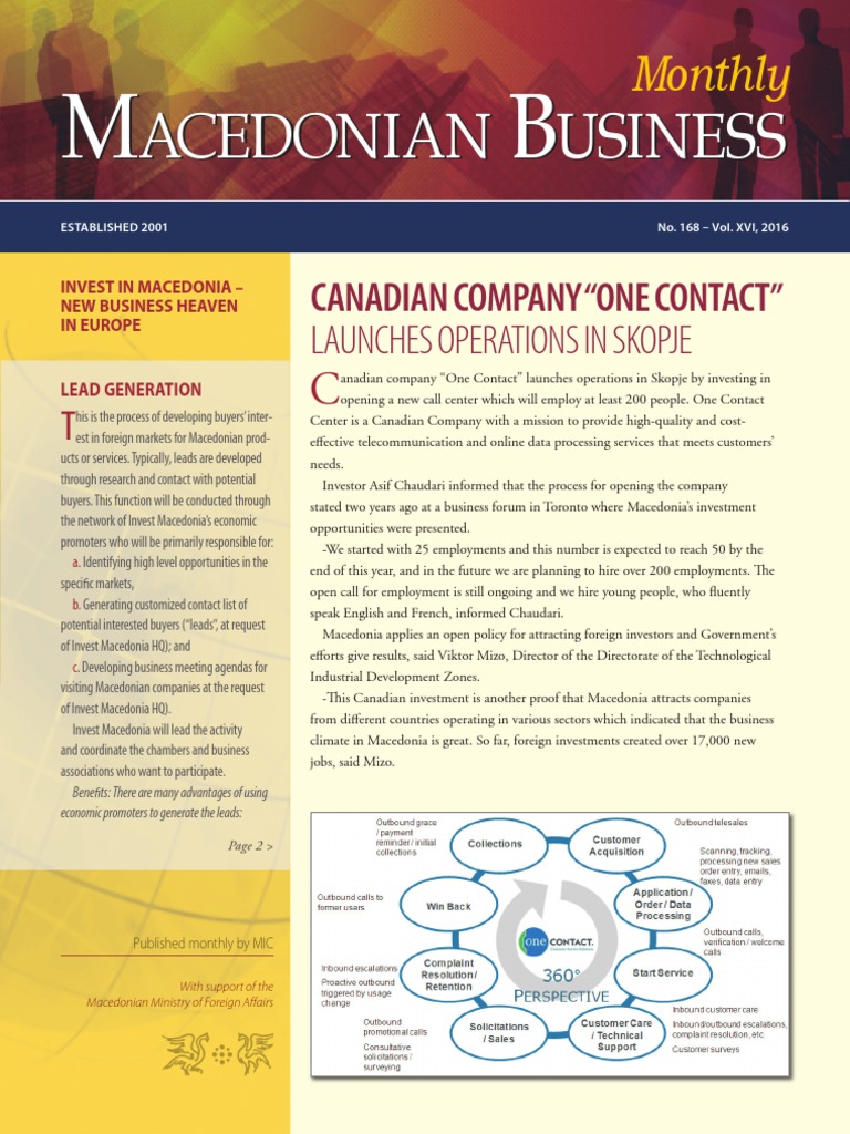 MBM168 2016 PDF Republic Of Macedonia Employment