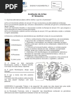 Avaliação de Historia - 8 Ano 4 Bim