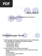 Perkembangan Novel Di Malaysia