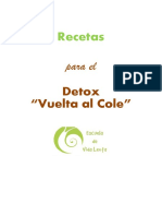 Recetas Detox Vuelta Al Cole - Escuela de Vida Lenta