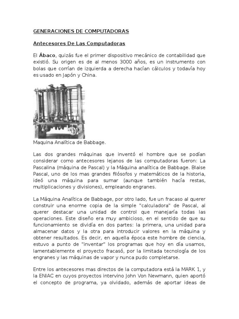 Antecesores de Las Computadoras | PDF | Ibm | Microprocesador