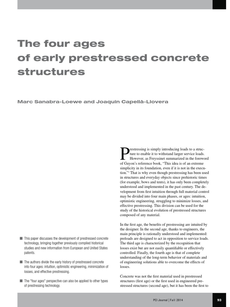 The Four Ages of Early Prestressed Concrete Structures | Truss | Prestressed  Concrete