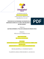 Programa fisioterapéutico para mejorar coordinación motora gruesa en niños con Síndrome de Down