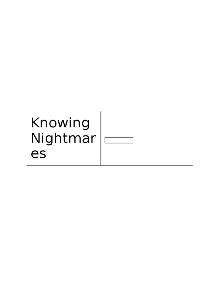 Understanding Nightmares: Causes & Insights | PDF