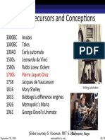 Robots: Precursors and Concep-Ons: 1700s Pierre Jaquet - Droz
