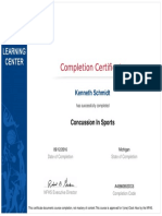 certificate concussion