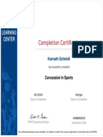 Certificate Concussion