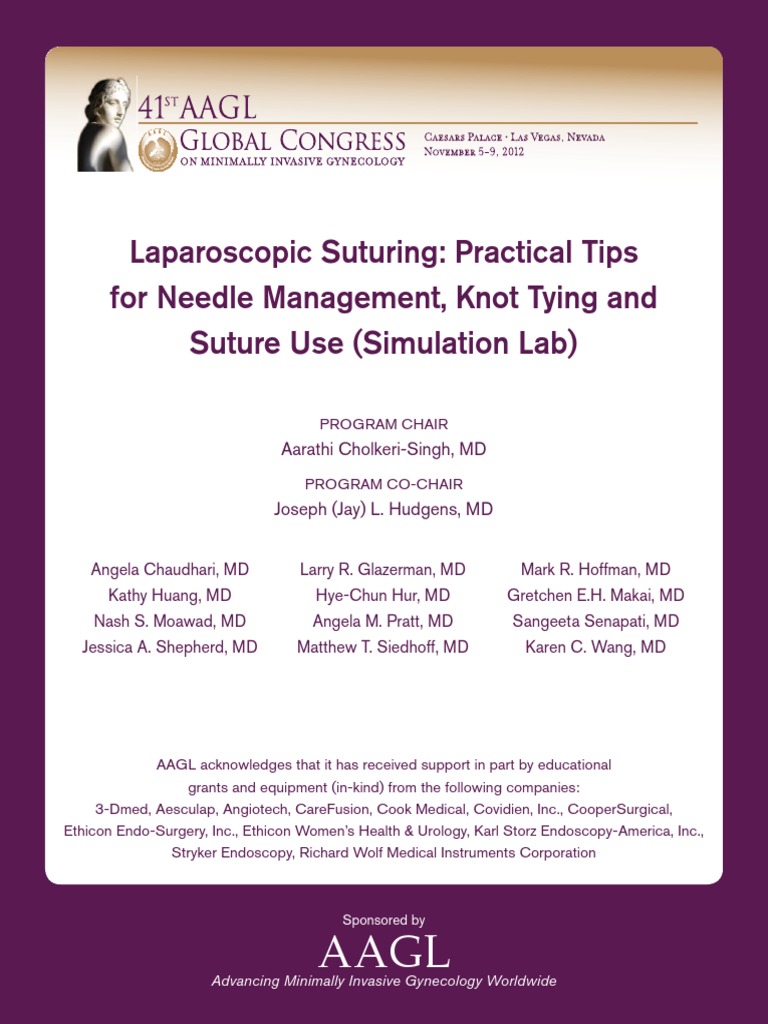 Laparoscopic Suturing Practical Tips | PDF | Surgical Suture | Civil ...
