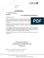 Carta para Cambio de Personal de Reemplazo