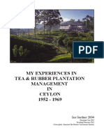 My Experiences in Tea and Rubber Plantation Management in Ceylon