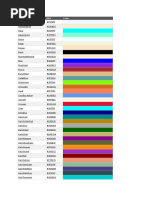 HTML Color Name and Hex Code