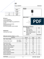 R6015FNX: V 600V R (Max.) 0.35Ω I ±15A P 50W