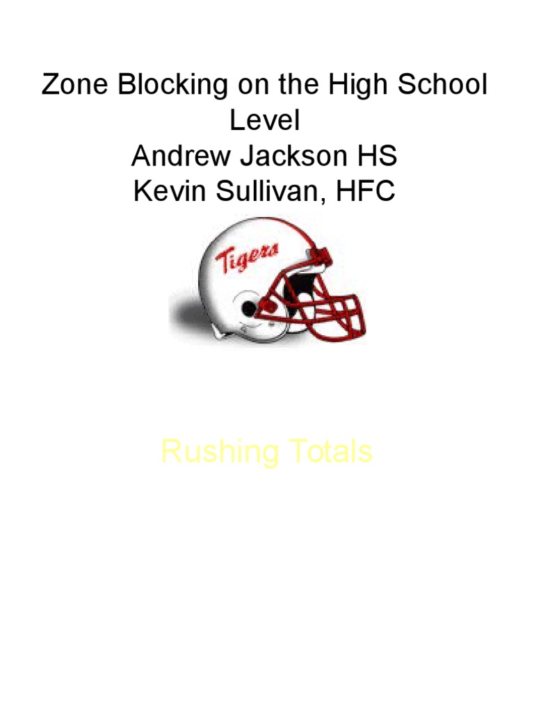 Zone Blocking On The High School Level PDF Football Codes