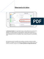 Itinerancia de Datos Iphone