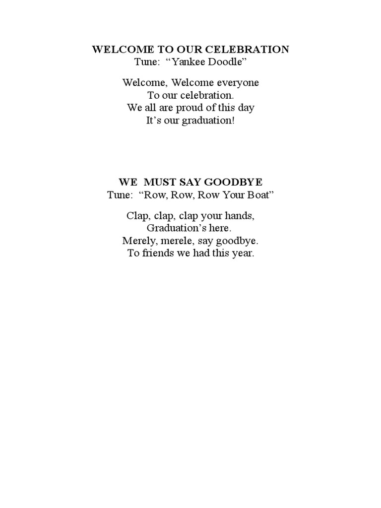 Graduation Celebration Songs | PDF