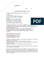 AVALIAÇÃO 1° ANO FILOSOFIA 2° PERÍODO