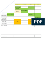 Weekly Class Schedule for Mining Engineering Student